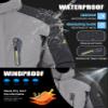 MAGCOMSEN Mens Snow Ski Jackets Heavy Winter Fleece Lined Snowmobile Coats Waterproof Windproof Parka 5 Pockets Light Grey, XL view 2