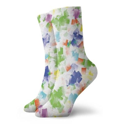 GULTMEE Fashion Compression Socks,Abstract Hallucinatory Fractal Morphing Brushstroke Diffraction Work Of Art,Performance Polyester Cushioned Athletic Crew Socks for Running,Athletic, -12 inch