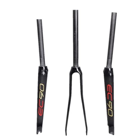 DAFATEFA 1-1/8" 700C 3K T800 Full Carbon Fiber Rigid C-Type Clamp Brake Road Bike Fork, 28.6mm Threadless Straight Tube Superlight Bicycle Front Forks Expander Top Cap
