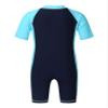 Kaerm Kids Girls Shorty Wetsuit One Piece Rash Guard Swimwear Bathing Suit Thermal Diving Swimsuit Navy Blue&Sky Blue 5-6 Years view 2