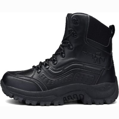 hongrenamz Mens High Hiking Boots Lightweight Outdoor Trekking Camping Shoes Black-EU44/US10
