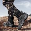 hongrenamz Hiking Boots Men's Waterproof High Top Lightweight Non-Slip Trekking Trail Outdoor Sport Shoes for Adults Black-EU43/US9 view 3