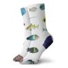 GULTMEE Funky Colorful Cushion Sport Socks,Marine Life Creatures With Cardinalfish Clownfish Stingray Exotic Fauna Sea Theme,Athletic Cushioned Running Performance Crew Socks For Men/Women, -12 inch view 1