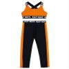 Moggemol Girls Camouflage Printed Racer Back Crop Top with Legging Pants 2 Pcs Gymnastics/Dance/Sports Set Orange-D 16 view 4