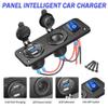 Boat Marine Dual USB Charger LED Voltmeter 12V Power Socket On-Off Switch Panel Black Marine Dual USB Charger Boat Accessories DaJiKan view 3