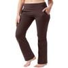 Knsbk High Waist Bootcut Yoga Pants 4 Pockets Tummy Control Dress Pants for Woman Back Pockets Workout Bootleg(Brown,X-Small) view 2