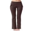 Knsbk High Waist Bootcut Yoga Pants 4 Pockets Tummy Control Dress Pants for Woman Back Pockets Workout Bootleg(Brown,X-Small) view 3