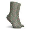 GULTMEE Banana Leaf Funny Compression Socks Women and Men,Black and White Geometrical Backdrop with,Best for Circulation,Running,Athletic,Nurse,Travel,Multicolor-1-12 inch view 2