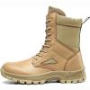 hongrenamz Walking Boots Men's Camping Waterproof High Top Non-Slip Trekking Trail Outdoor Shoes for Adults Khaki-EU39/US7 view 1