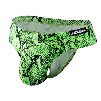 JOCKMAIL Brand Sexy Men Underwear Leopard Pattern Playful Printed Men Briefs Men Panties (XX-Large, Green)