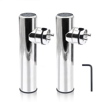 KAOLALI 2PCS Boat Fishing Rod Holder Marine Stainless Steel Adjustable Rail Rod Holder Clamp on Rail Mount 7/10" (18mm) to 1" (26mm) (Stype-2)