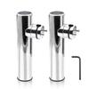 KAOLALI 2PCS Boat Fishing Rod Holder Marine Stainless Steel Adjustable Rail Rod Holder Clamp on Rail Mount 7/10" (18mm) to 1" (26mm) (Stype-2) view 1