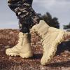hongrenamz Hiking Boots Men's Waterproof High Top Lightweight Non-Slip Trekking Trail Outdoor Sport Shoes for Adults Sand-EU43/US9 view 4