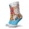 GULTMEE Fashion Compression Socks,Mad Design Of Cards Clocks Tea Pots Keys Flowers Fantasy World Illustration,Performance Polyester Cushioned Athletic Crew Socks for Running,Athletic, -12 inch view 1