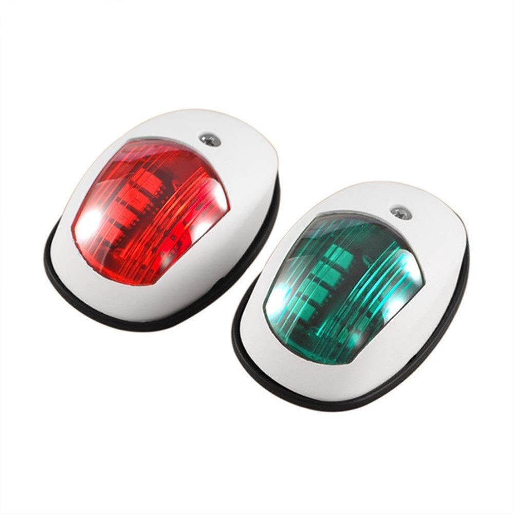 2Pcs/Set 10V-30V Universal ABS LED Navigation Light Signal Warning Lamp Signal Lamp for Marine Boat Yacht Truck Trailer Van DaJiKan (Color : White)