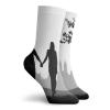 GULTMEE City Love Fashion Compression Socks,Black And White Illustration Of A,Performance Polyester Cushioned Athletic Crew Socks for Running,Athletic,Pale Grey White Black -12 inch view 2