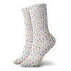 GULTMEE Bunny Fashion Compression Socks,Hand-Drawn Colorful Rabbits With Various Face,Performance Polyester Cushioned Athletic Crew Socks for Running,Athletic,Multicolor -12 inch view 1