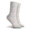 GULTMEE Bunny Fashion Compression Socks,Hand-Drawn Colorful Rabbits With Various Face,Performance Polyester Cushioned Athletic Crew Socks for Running,Athletic,Multicolor -12 inch view 2