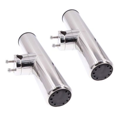 Boat Fishing Rod Holder Stainless Steel Adjustable Rod Holder for 7/8" to 1" Fishing Tackle Tube Marine Hardware Accessory DaJiKan (Color : 2Pcs Rod Holder)