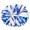Hooshing 2PCS Blue and White Pom Poms Cheerleading with Baton Handle for Team Spirit Sports Dance Cheering Kids Adults view 1