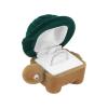 ZJchao Wedding Ring Box, Cute Cartoon Turtle Small Jewelry Protector Case Ring Storage Gift Box for Wedding Engagement Ring Valentine's Day view 1