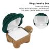 ZJchao Wedding Ring Box, Cute Cartoon Turtle Small Jewelry Protector Case Ring Storage Gift Box for Wedding Engagement Ring Valentine's Day view 4