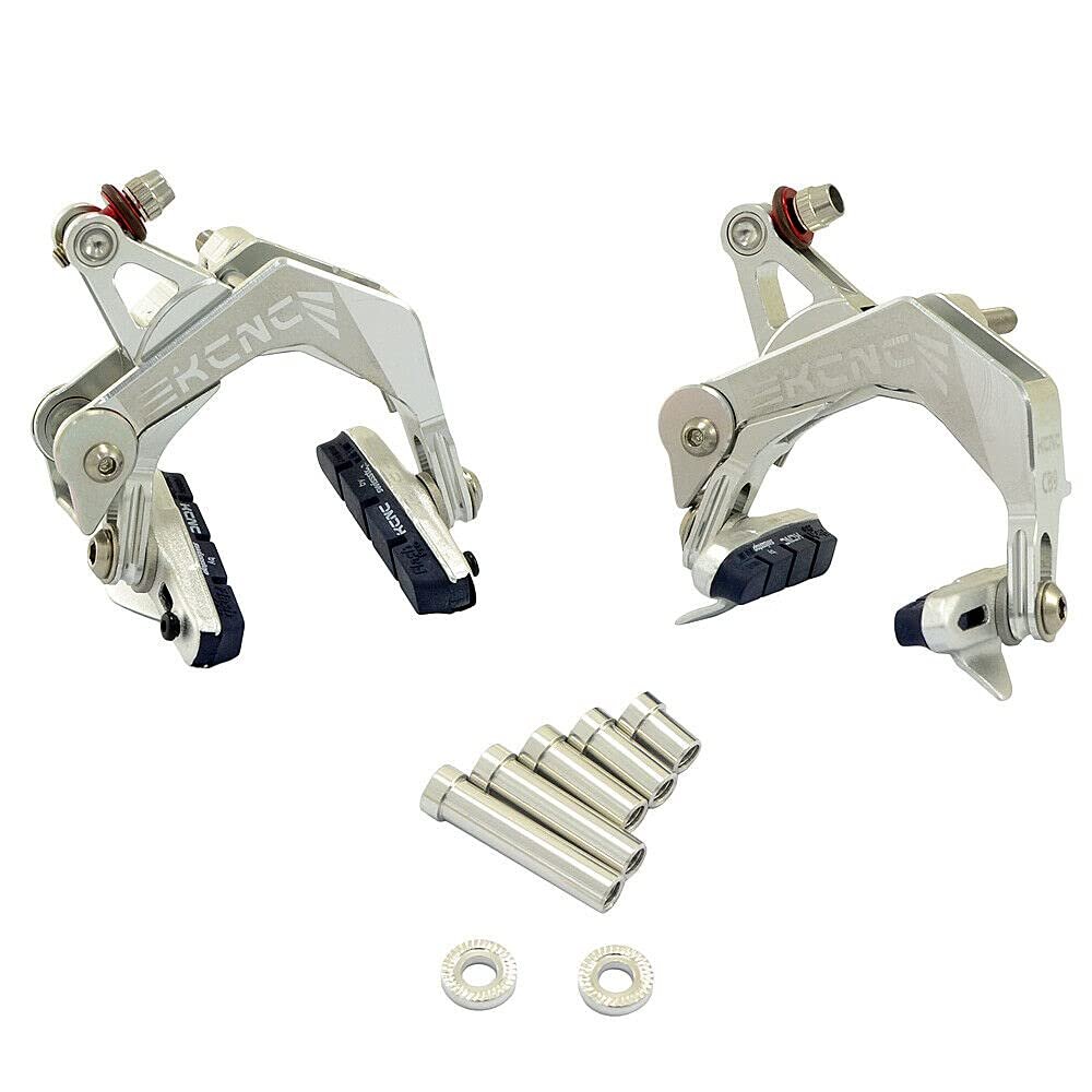 KCNC CB9 Road Caliper Brake Set Front and Rear Designed for Road Bike Wide Wheel Rim, Silver, SK2045
