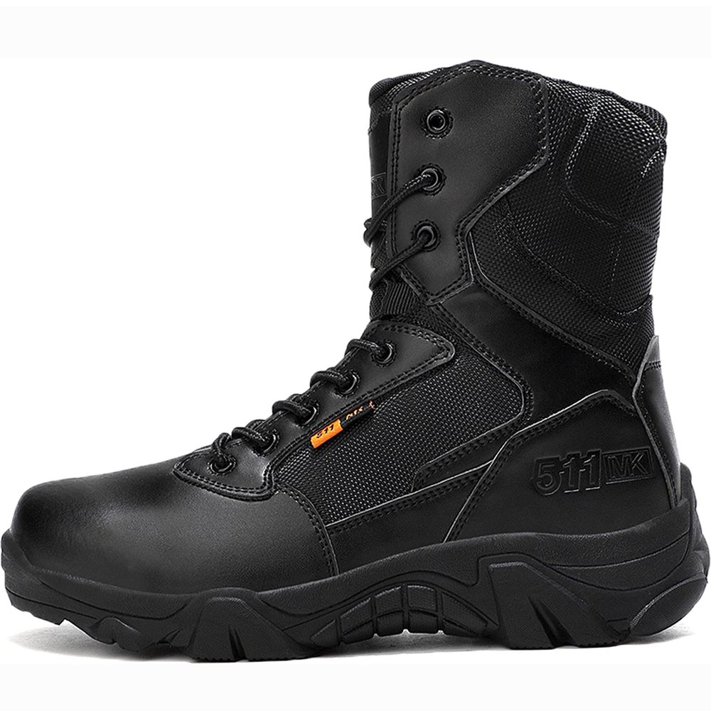 hongrenamz Men's Hiking Boots Waterproof Lightweight Walking Trekking Camping Boots Breathable Non-Slip Outdoor Shoes Black-EU43/US9