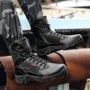 hongrenamz Men's Hiking Boots Waterproof Lightweight Walking Trekking Camping Boots Breathable Non-Slip Outdoor Shoes Black-EU43/US9 view 3