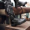 hongrenamz Men's Hiking Boots Waterproof Lightweight Walking Trekking Camping Boots Breathable Non-Slip Outdoor Shoes Black-EU43/US9 view 4
