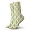 Bee Funny Compression Socks Women and Men,Queen Bee Of The Hive Wearing Crowns Print As Continuous Pattern On Plain Backdrop,Best for Circulation,Running,Athletic,Nurse,Travel,Multicolor -12 inch view 1