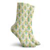 Bee Funny Compression Socks Women and Men,Queen Bee Of The Hive Wearing Crowns Print As Continuous Pattern On Plain Backdrop,Best for Circulation,Running,Athletic,Nurse,Travel,Multicolor -12 inch view 2