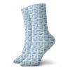GULTMEE Whale Fashion Compression Socks,Funny Sea Animal In Different Positions,Performance Polyester Cushioned Athletic Crew Socks for Running,Athletic,Aqua Pale Blue White -12 inch view 1