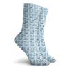 GULTMEE Whale Fashion Compression Socks,Funny Sea Animal In Different Positions,Performance Polyester Cushioned Athletic Crew Socks for Running,Athletic,Aqua Pale Blue White -12 inch view 2