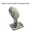 2PCS 316 Stainless Steel Boat Hand Rail Fitting Right End Stanchion 7/8 Inch 1 Inch Heavy Marine Hardware for 22mm and 25mm Tube DaJiKan (Color : 22mm) view 4