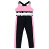 Moggemol Girls Camouflage Printed Racer Back Crop Top with Legging Pants 2 Pcs Gymnastics/Dance/Sports Set Pink-D 4 view 4