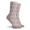 Geometric Fashion Compression Socks,Floral Swirl Oriental Lace Branches Shabby Chic Victorian Classic,Performance Polyester Cushioned Athletic Crew Socks for Running,Athletic,Dark Coral Black -12 inch view 2