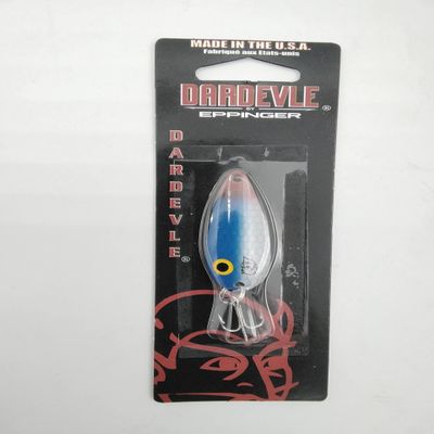 Dardevle Spinnie 1/4 oz. - 7gr. Fin Blue Nickel Back