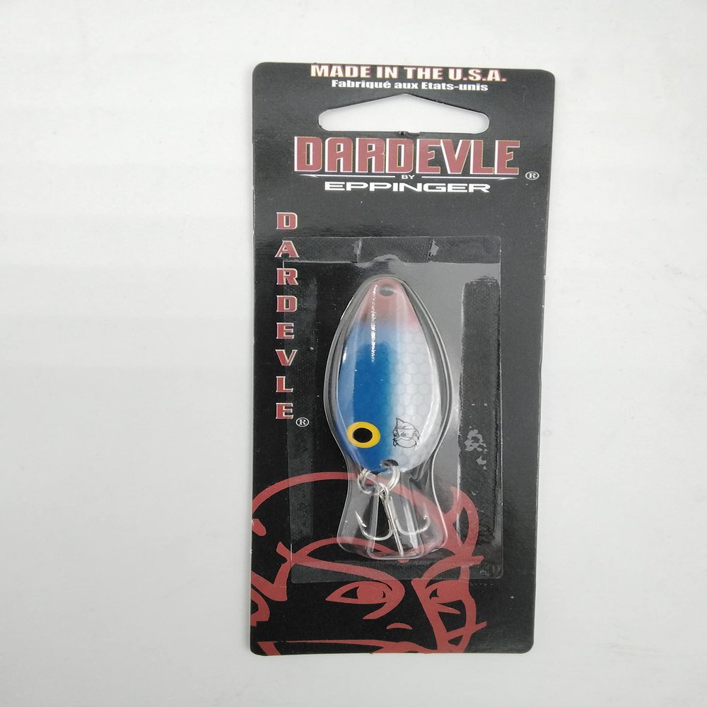 Dardevle Spinnie 1/4 oz. - 7gr. Fin Blue Nickel Back
