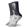 GULTMEE Astronaut Fashion Compression Socks,Cute Astronaut Walking On The Moon,Performance Polyester Cushioned Athletic Crew Socks for Running,Athletic,Black White -12 inch view 1