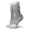 Fashion Compression Socks,Eastern Culture Mandala With Aztec Tribal Textured Ornamental Cosmos Floral Pattern,Performance Polyester Cushioned Athletic Crew Socks for Running,Athletic, -12 inch view 1