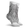 Fashion Compression Socks,Eastern Culture Mandala With Aztec Tribal Textured Ornamental Cosmos Floral Pattern,Performance Polyester Cushioned Athletic Crew Socks for Running,Athletic, -12 inch view 2