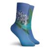 GULTMEE Turtle Fashion Compression Socks,Aquatic Photo Tropical Exotic Sea Animal,Performance Polyester Cushioned Athletic Crew Socks for Running,Athletic,Violet Blue Fern Green -12 inch view 2