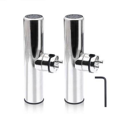 KAOLALI Boat Accessories, namely, planing Hulls 2PCS Boat Fishing Rod Holder Stainless Steel Adjustable Rail Rod Holder Clamp on Rail Mount 7/10" (18mm) to 1" (26mm) (Stype-1)