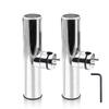 KAOLALI Boat Accessories, namely, planing Hulls 2PCS Boat Fishing Rod Holder Stainless Steel Adjustable Rail Rod Holder Clamp on Rail Mount 7/10" (18mm) to 1" (26mm) (Stype-1) view 1