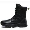 hongrenamz Walking Boots Men's Camping Waterproof High Top Non-Slip Trekking Trail Outdoor Shoes for Adults Black-EU42/US8.5 view 1
