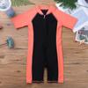 Kaerm Kids Girls Shorty Wetsuit One Piece Rash Guard Swimwear Bathing Suit Thermal Diving Swimsuit Watermelon Red&Black 10-12 Years view 3