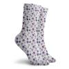 Swans Fashion Compression Socks,Repetitive Spring Blooming Gracious Animal Floral,Performance Polyester Cushioned Athletic Crew Socks for Running,Athletic,Baby Pink Sea Blue Navy Blue Mauve -12 inch view 2