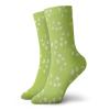 GULTMEE Grass Fashion Compression Socks,Pastel Toned Spring Season Elements Hand,Performance Polyester Cushioned Athletic Crew Socks for Running,Athletic,Pale Green White -12 inch view 1