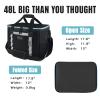 INSMEER Insulated Cooler Bag 65Cans/32 Cans Large Cooler Bag Soft Sided Cooler with Shoulder Strap, Collapsible Leakproof Portable Coolers for Camping/Beach/Food Delivery/Shopping/Outdoor/Picnic view 4